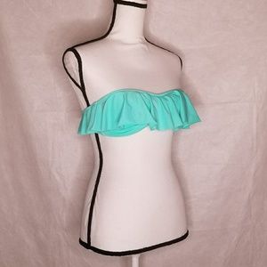 NWOT VS Turquouise Peplum Bikini Top M